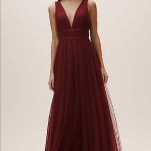 BHLDN burgundy bridesmaid dress